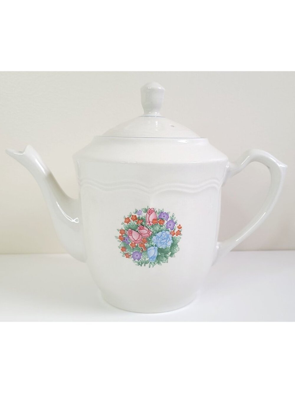 Ceramic Teapot Cottage Granny Core Floral Vintage Spring Meadow